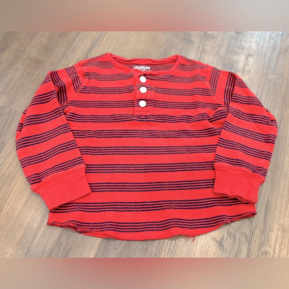Boys OshKosh B’Gosh Long Sleeve Waffle Knit Shirt Size 4/5